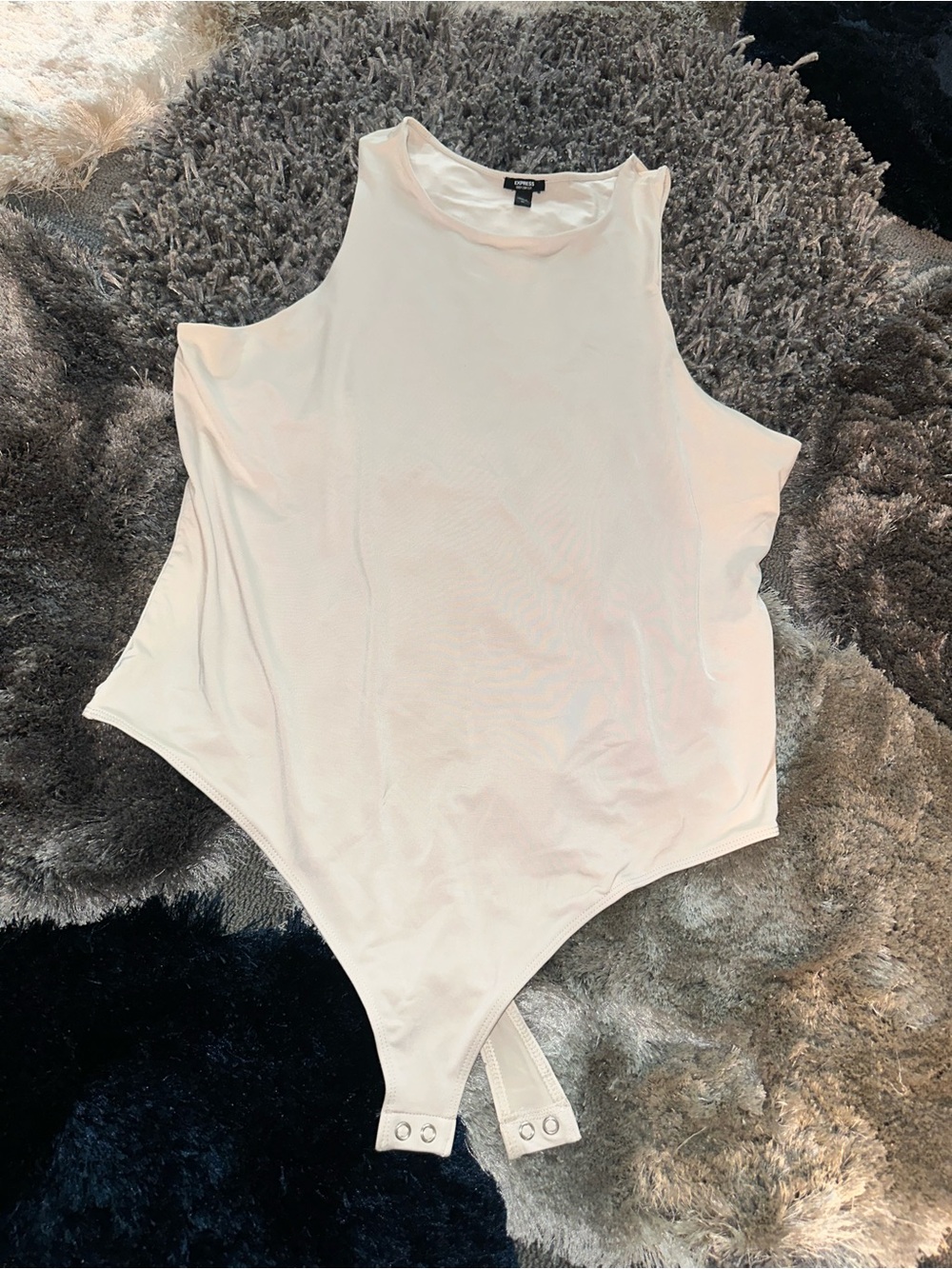 Express Body Contour Cream Tank Bodysuit NWT